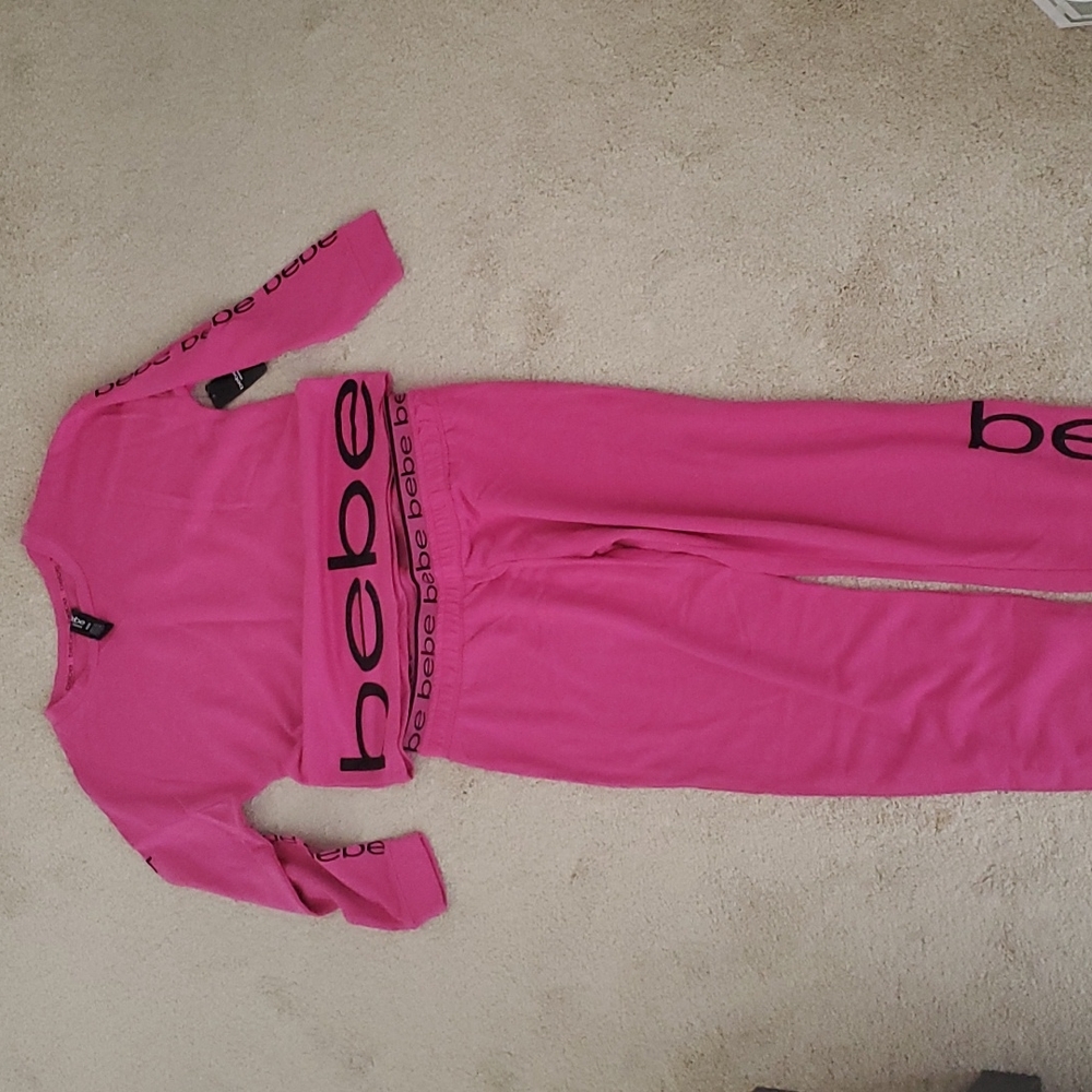 BEBE Pink Lounge Pajamas Set